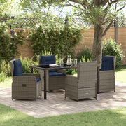 Tuinset poly rotan 4 personen grijs