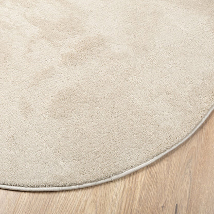 Tapijten Polyester Tapijt Ovaal Modern Beige 80 x 150 cm
