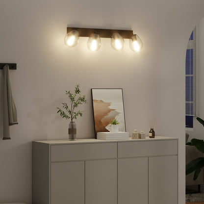 Plafondlamp Met Verstelbare Glazen Lampenkap Anthraciet E27 4
