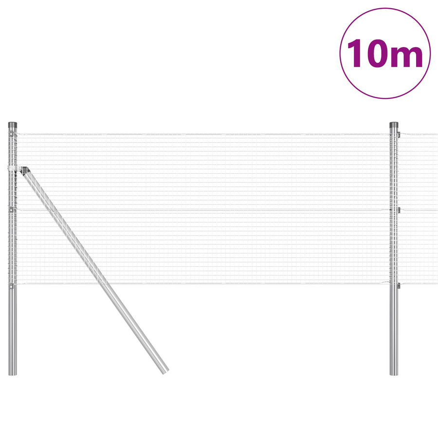 Hekpaal Set Set Van 2 Verzinkt Staal 10 X 0.5 M Duurzaam Gegalvaniseerd Staal