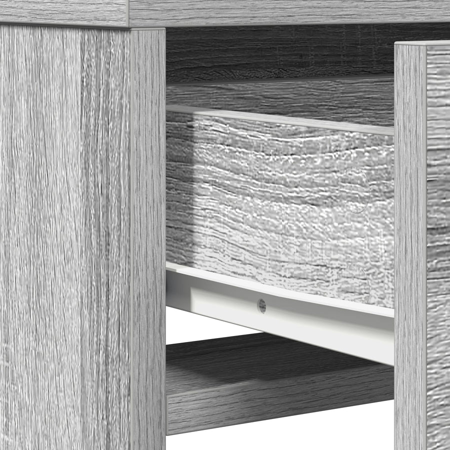 Kaptafel Met Lades - Grijs Sonoma 50 x 41 x 140 cm Grijze sonoma