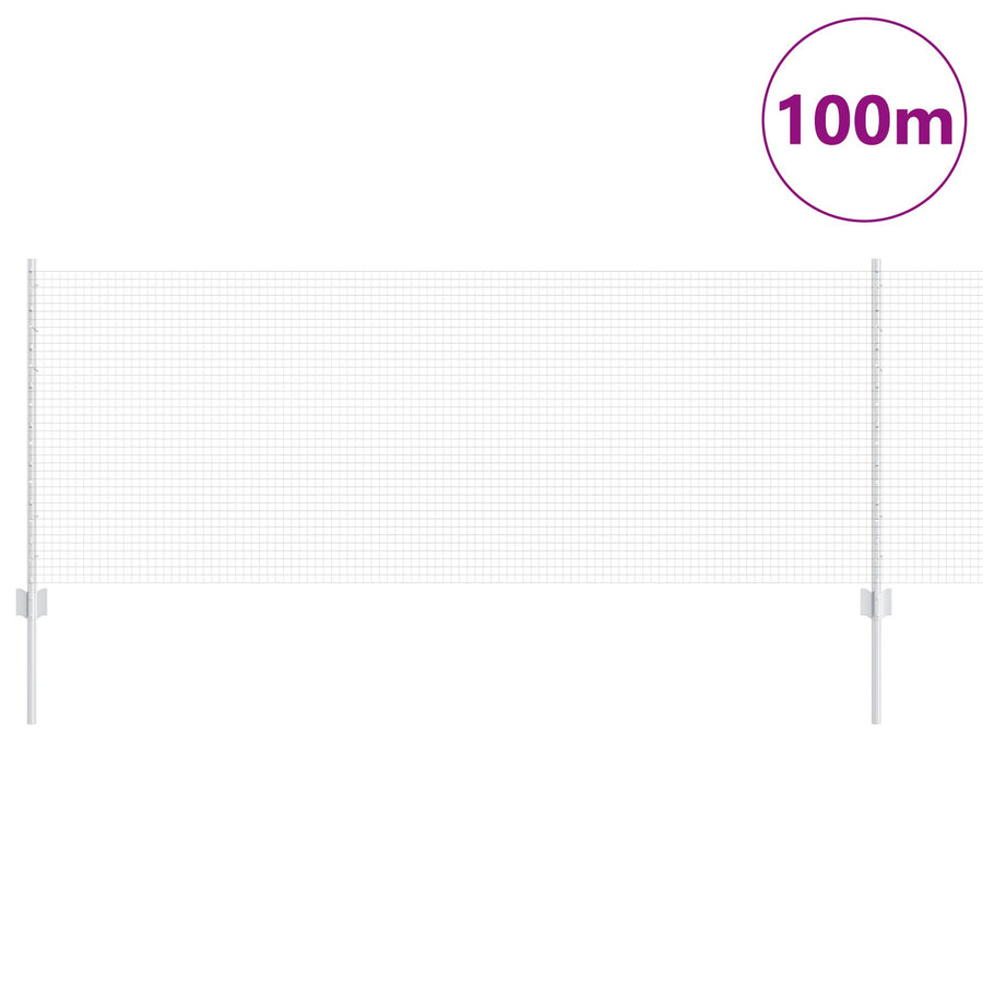 Gelast Draadhek Met 44 U Palen Zilver 0.8X100 M Staal