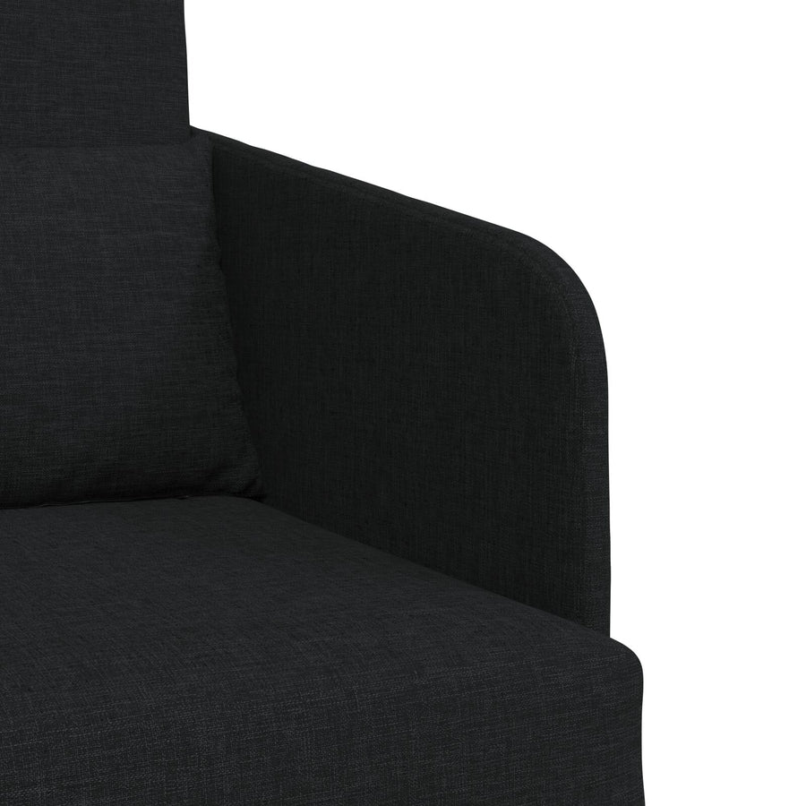 Vloersofa Bed 2-In-1 65X80X83 Cm Stof Zwart