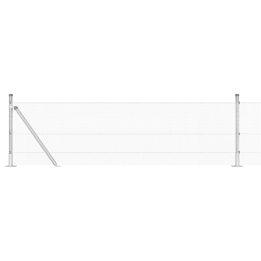 Hekpaal Set Set Van 2 Gegalvaniseerd Staal 25 X 0.5 M Duurzaam Gegalvaniseerd Staal