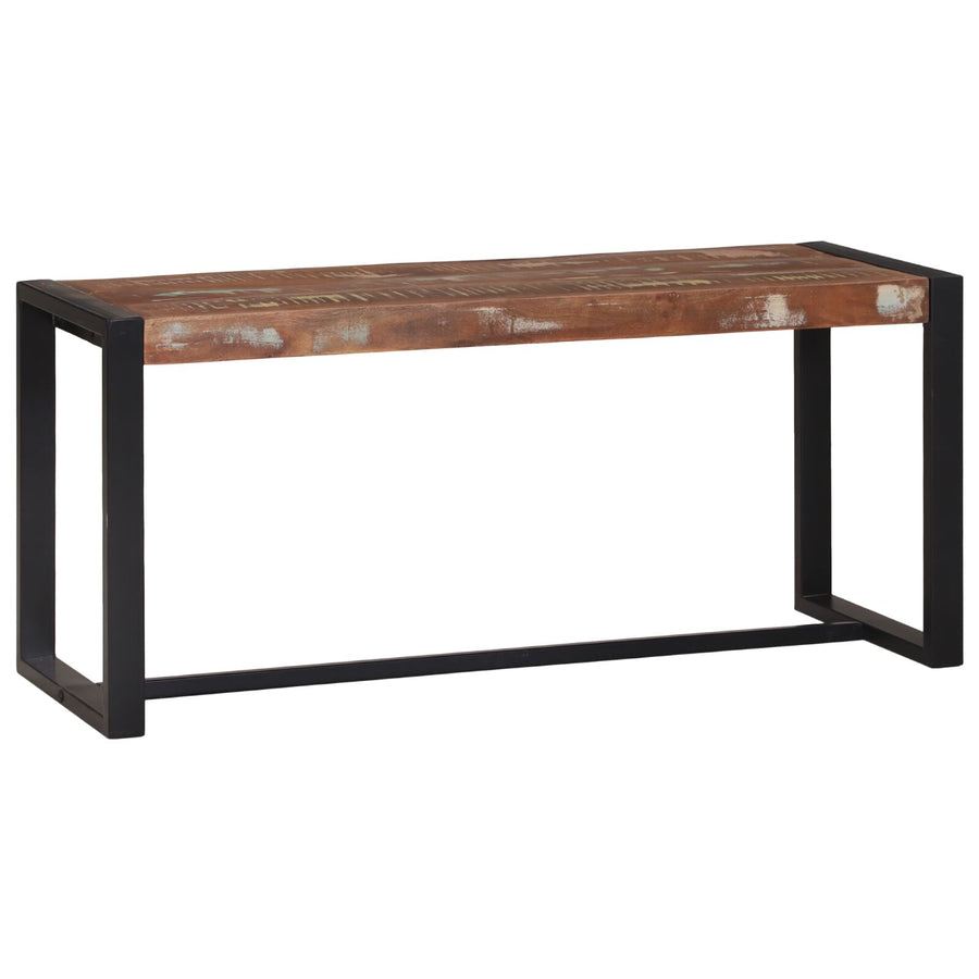 Bank Meerkleurig Massief Gerecycled Hout 100 X 35 X 45 Cm