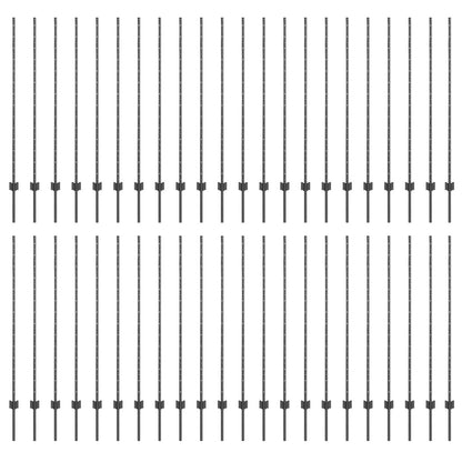 hekpalen 88 st U-Channel Grijs 180 cm Staal