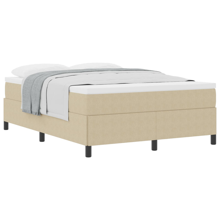 Bedframe Katoenen Stof Lichtgroen Grijs 160 x 200 cm