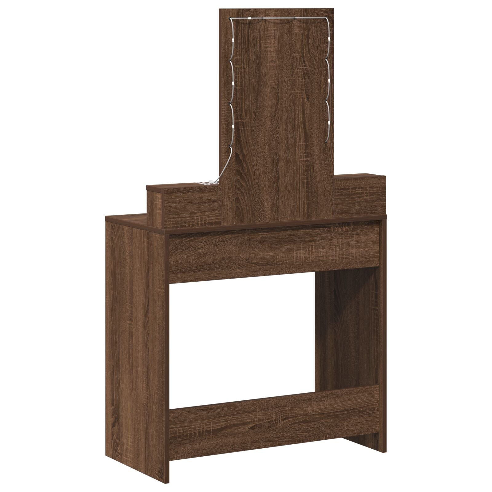Kaptafel Met Led-Verlichting - - Bruin Eiken 79 x 41 x 140 cm
