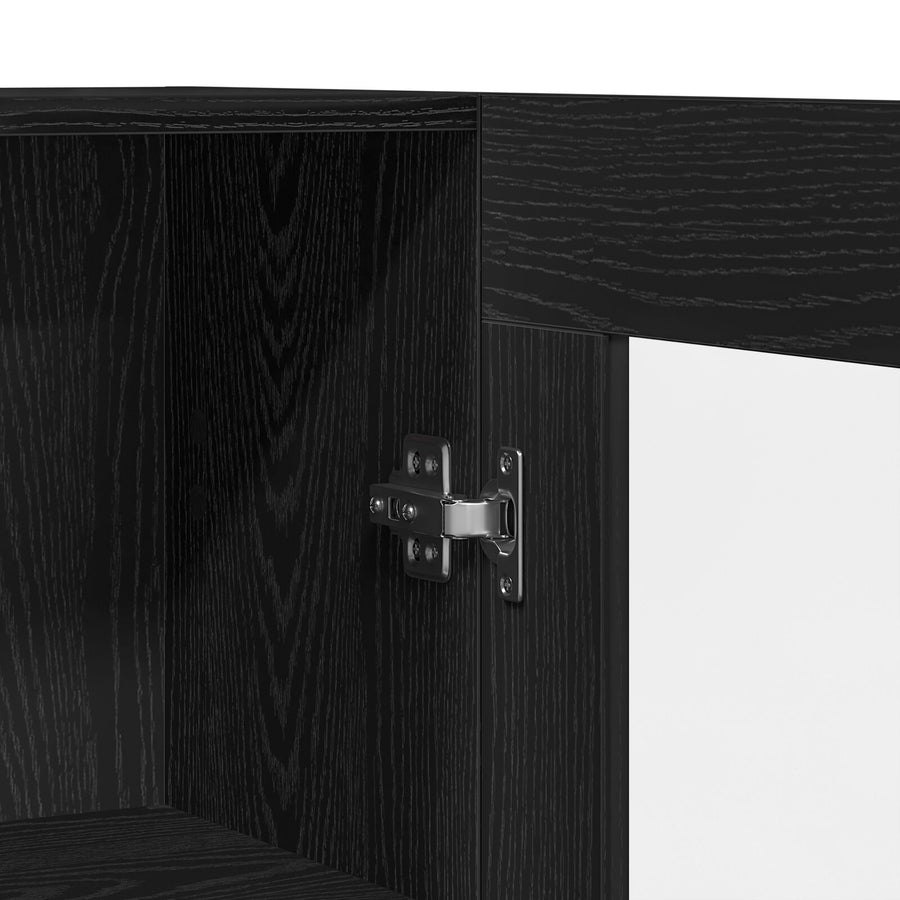 Boekenkasten Set Van 2 Zwart Eiken 82,5X30,5X185 Cm Houtbewerking