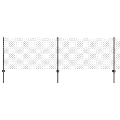 Kettinglinkhek Met 10 U-Posts Grijs 0.8X10 M Staal