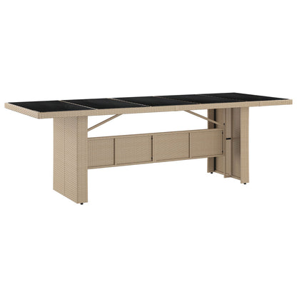 11-Delige Tuin Eetset Beige Poly Rattan Wit