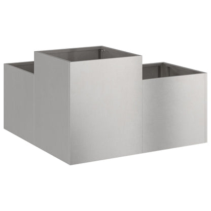 Tuinplantcontainer Roestvrijstaal 80 x 80 x 48 cm