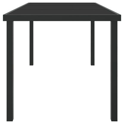 Tuin Tafel Zwart Geharde Glas 160 x 80 x 73 cm