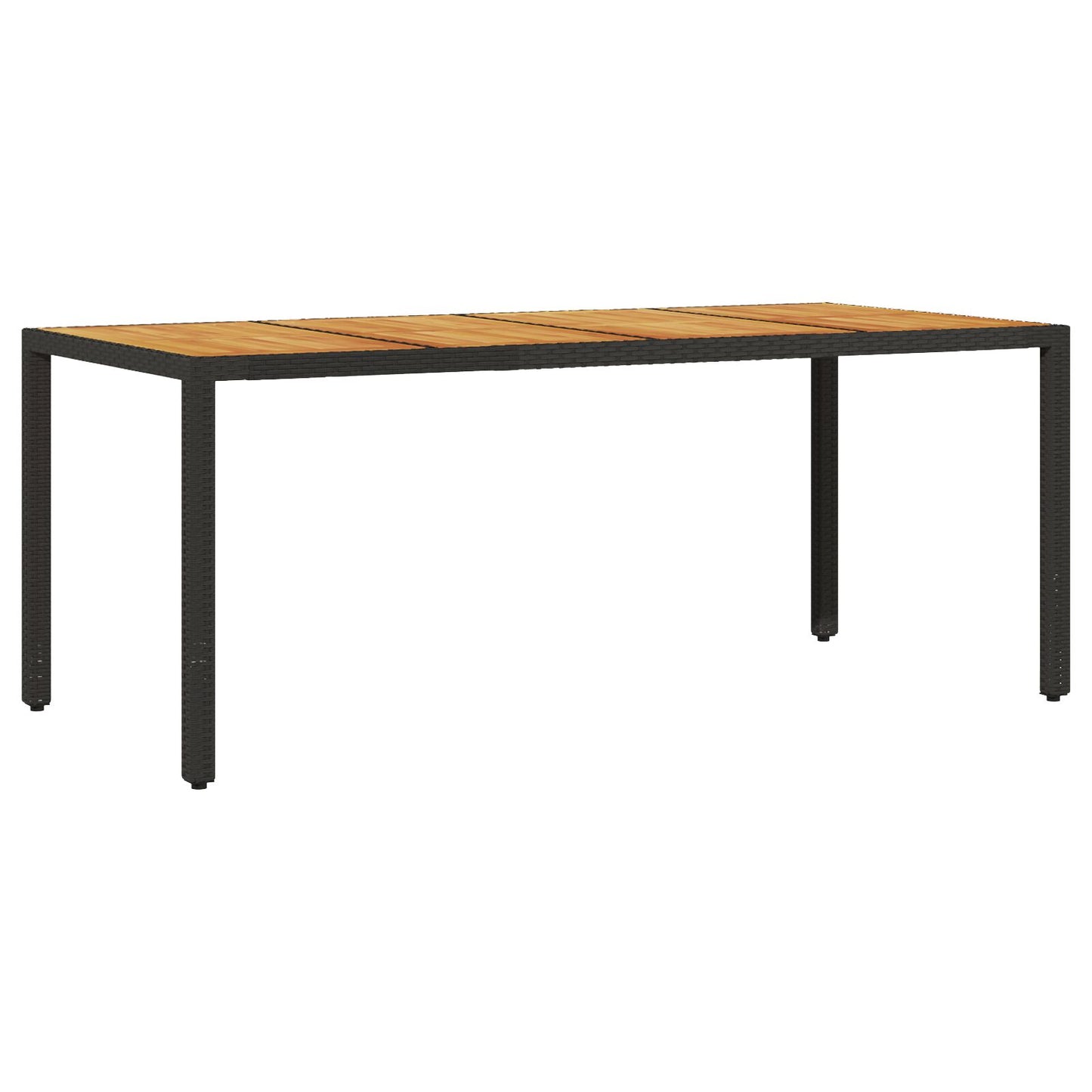 9-Delige Tuin Eetset Met Kussens Zwart Poly Rattan