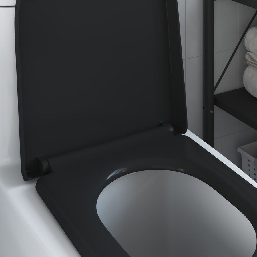 Toiletbril Met Snelle Release En Zachte Sluiting Duroplast Zwart