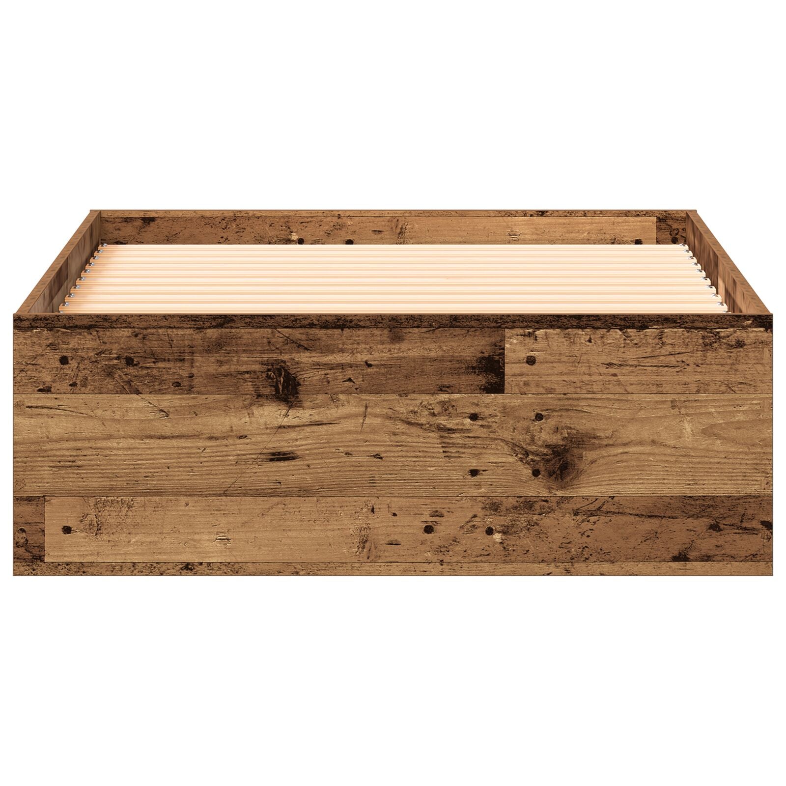 Bedframe Oude Hout 100X200 Cm Engineered Wood Ambachtelijk Eiken