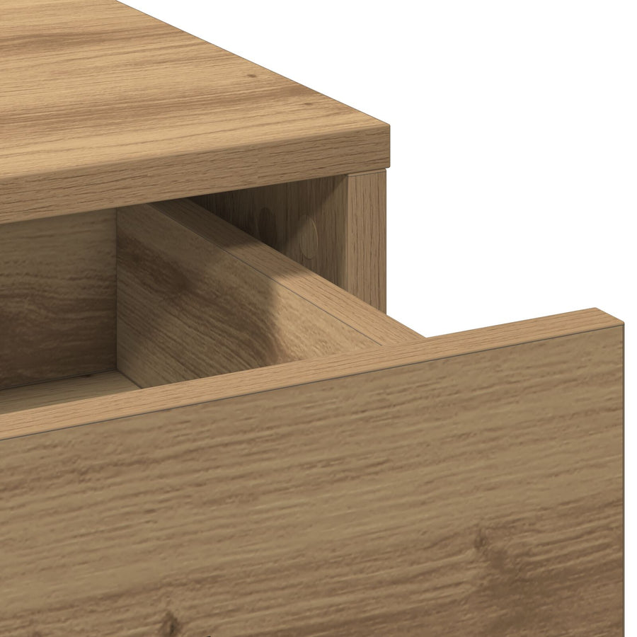 Kaptafel Met Led-Verlichting Artisan eiken 79 x 41 x 140 cm
