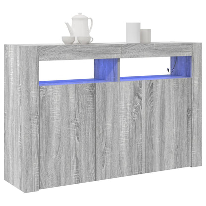 Dressoirkast Engineered Wood 116 X 30 X 75 Cm Grijze sonoma