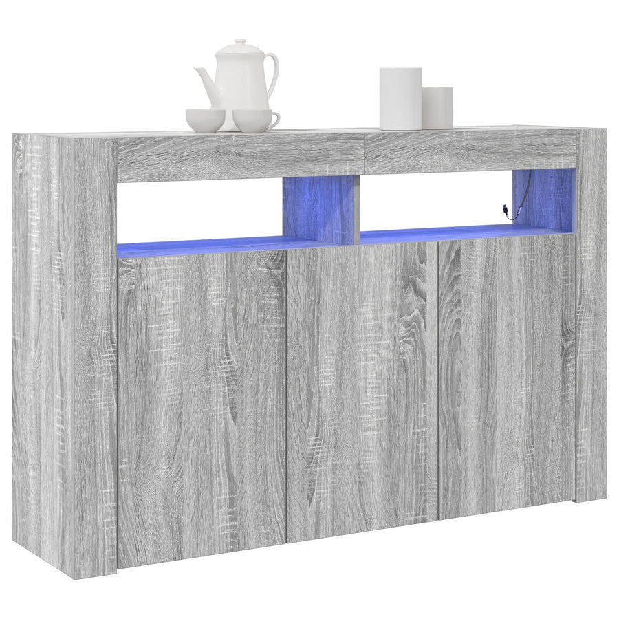 Dressoirkast Engineered Wood 116 X 30 X 75 Cm Grijze sonoma