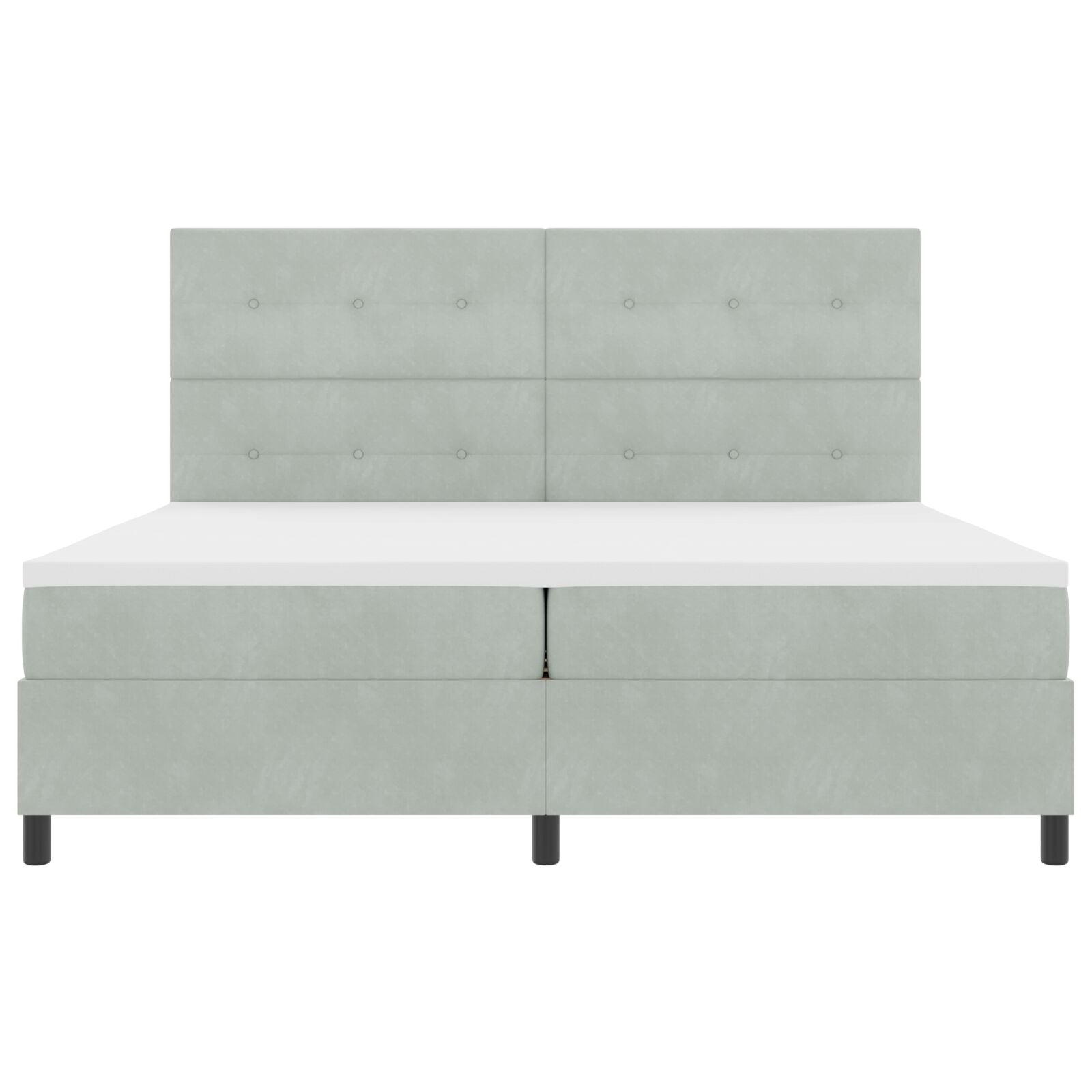 Boxspringbed Met Matras Lichtgrijs 200X200 Cm Velvet Blauw