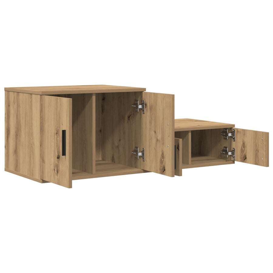Opslagkast Artisan Eiken Gelaagd Hout Ambachtelijk eiken 127 x 41 x 40 cm