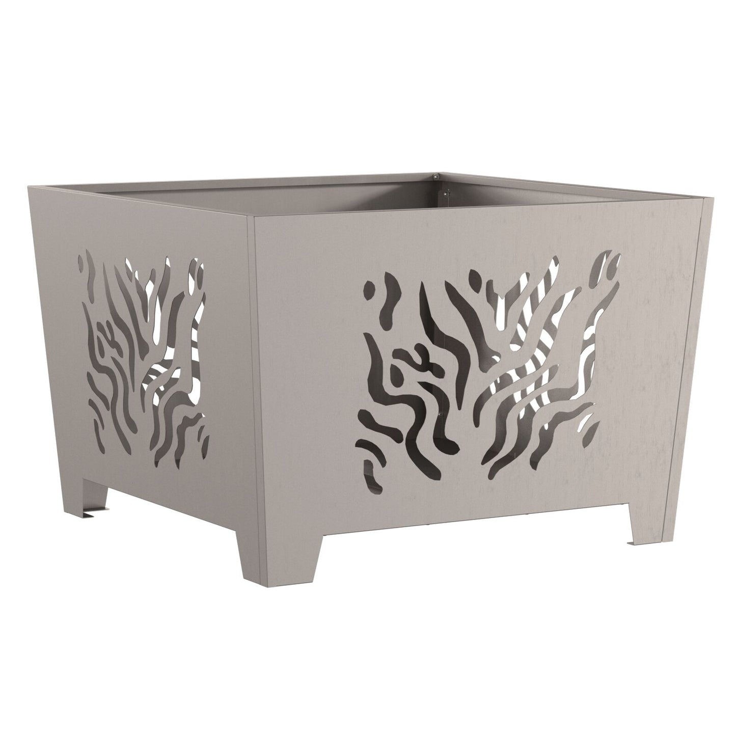 Vuurkorf Vierkant Weerbestendig Staal Weerbestendig staal/Bruin 60 x 60 x 40 cm