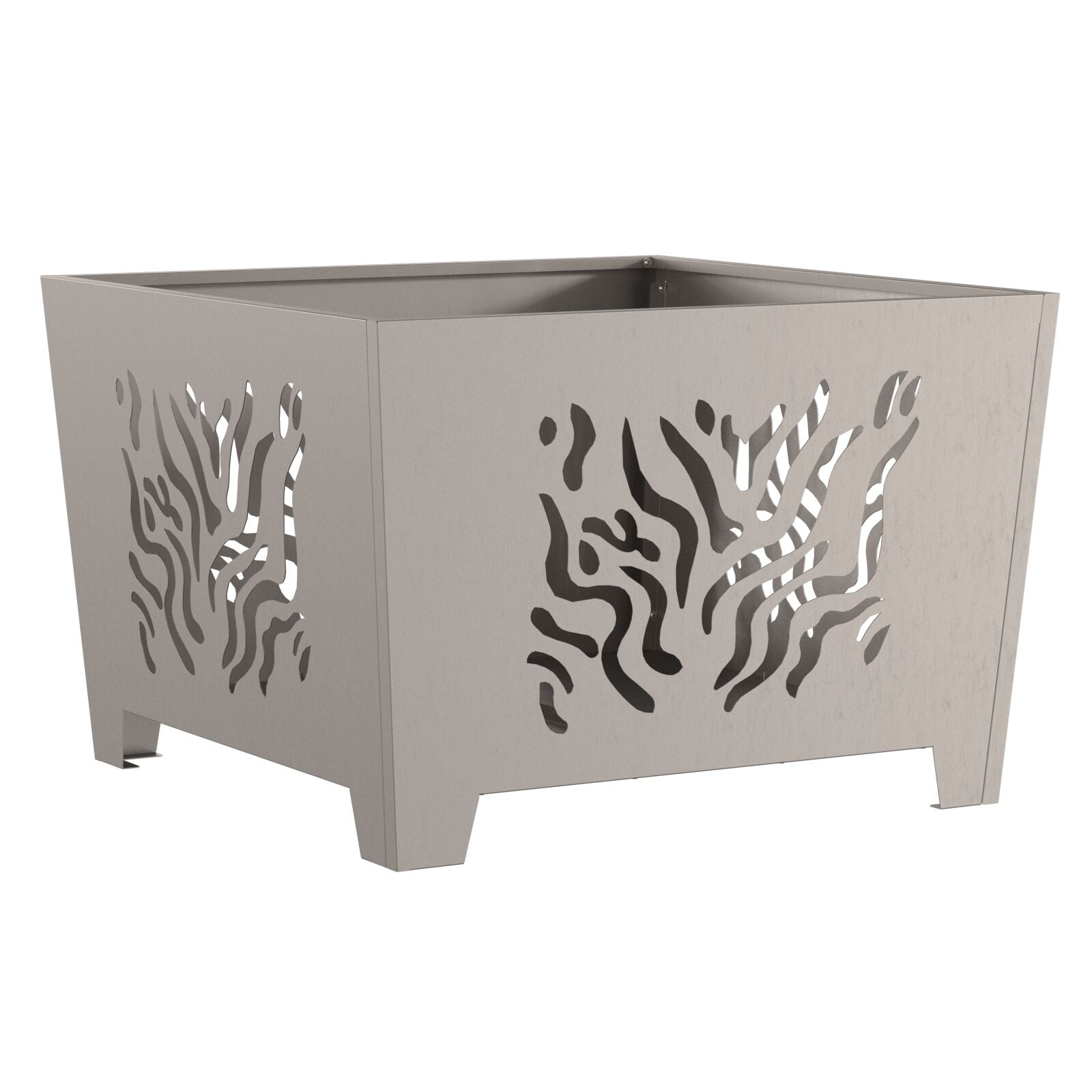 Vuurkorf Vierkant Weerbestendig Staal Weerbestendig staal/Bruin 60 x 60 x 40 cm