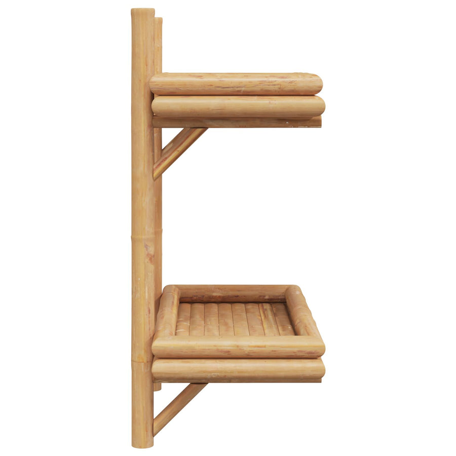 Wandplank 2-Tier 45X26X60 Cm Bamboe 45 cm