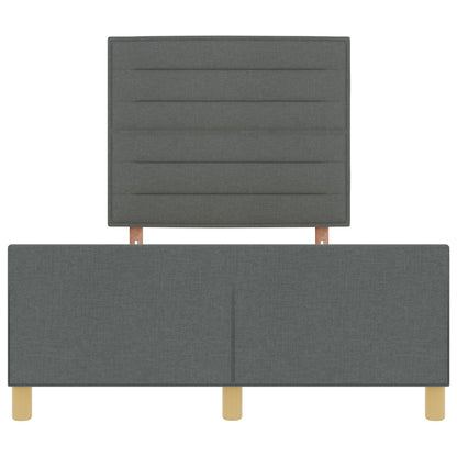 Bed Frame In Donkergrijs, 160X200 Cm, Stof Crème