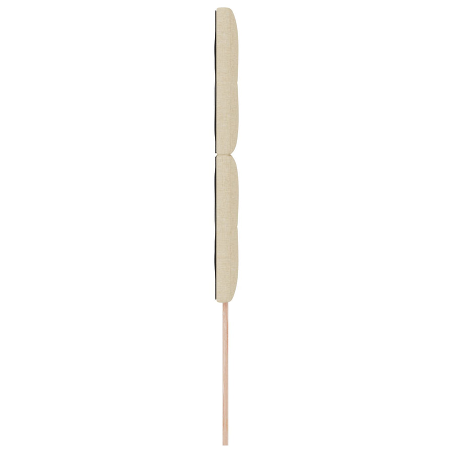 Hoofdbord Met Knopen Tufted Stof Crème 90 cm Hoog hoofdbord