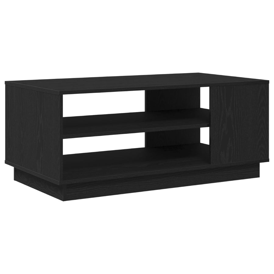Zwart Eikenhouten Salontafel 102X55X43 Cm Gemaakt Van Engineered Wood