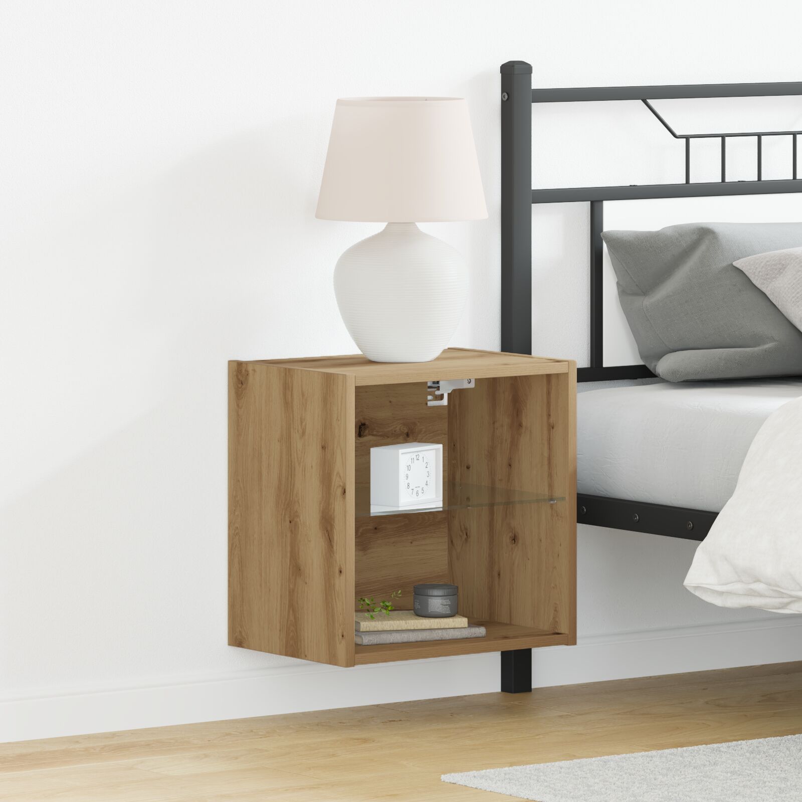 Zwevende Plank 40X28,5X40 Cm Bewerkt Hout 1 Artisan eiken