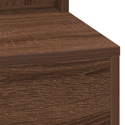 Kaptafel Met Led-Verlichting Bruin Eiken 79 x 41 x 135 cm