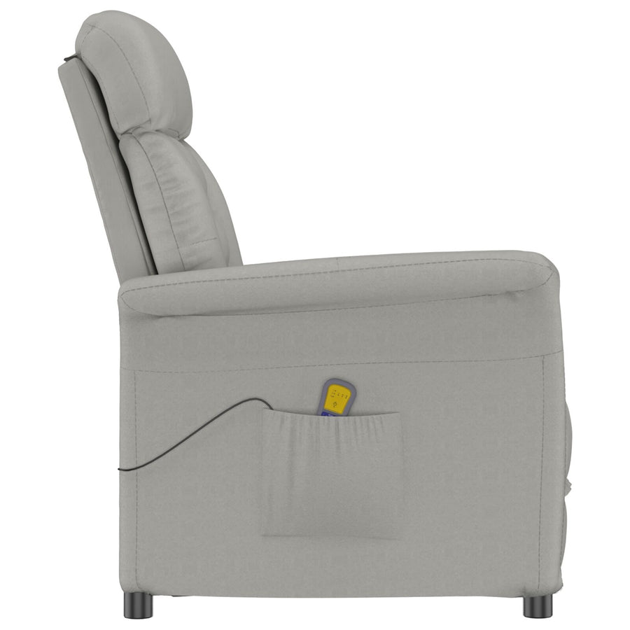 Massagestoel Lichtgrijze Microvezel Lichtgrijs