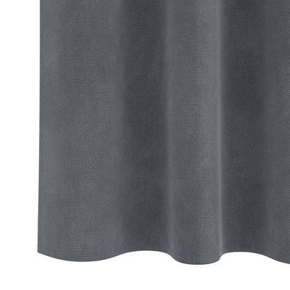 Blackout Gordijnen Met Topband 2 Stuks Velvet Super Lichtgrijs 140 x 245 cm met genaaide tape