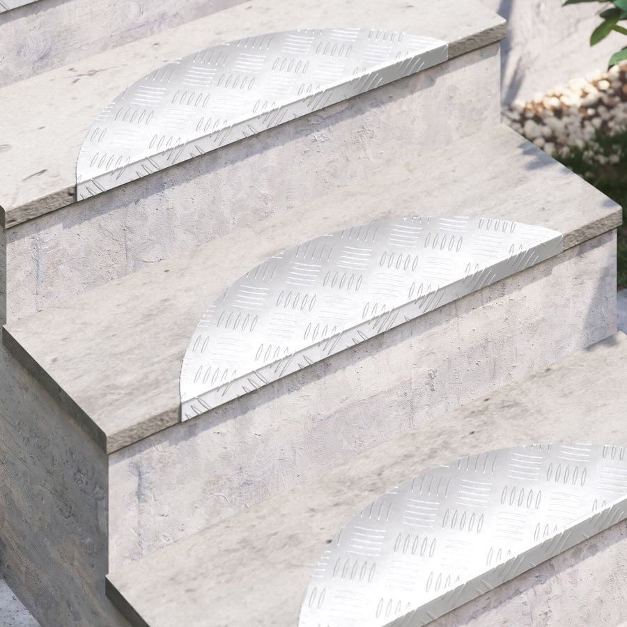 Aluminium Trap Treden 10 Stuks Anti-Slip 60X18 Cm 60 x 18 x 2,5 cm Semi-ovaal