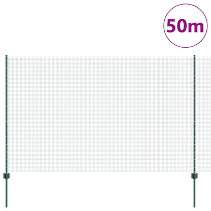 Gelaste Draadhek Met 22 U-Posts Groen 1.5X50 M Staal