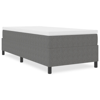 Boxspringbed Katoenen Stof Lichtgrijs 100 x 200 cm