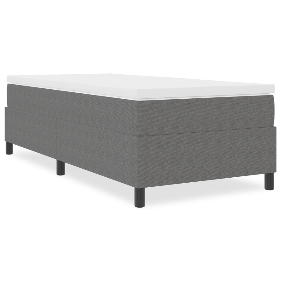 Boxspringbed Katoenen Stof Lichtgrijs 100 x 200 cm