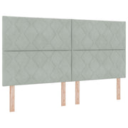 Headboard Light Grey 180 cm Velvet