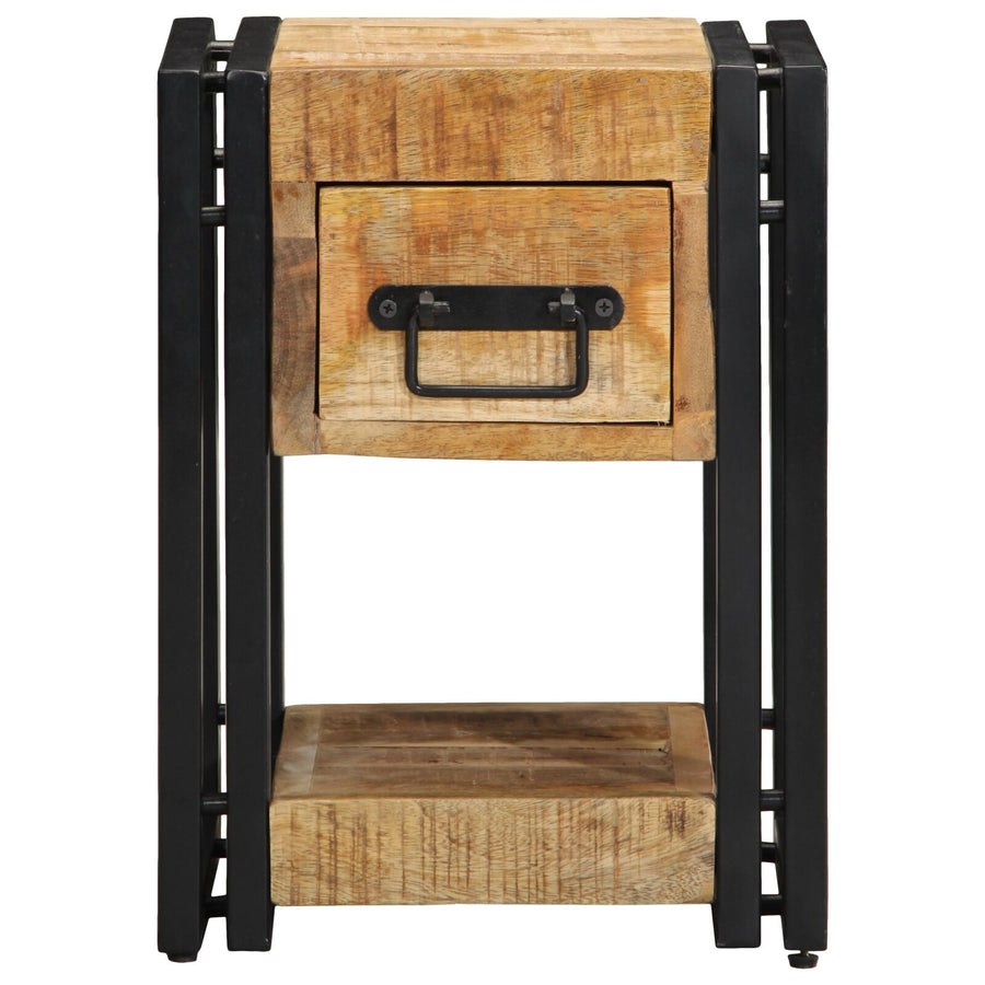 Nachtkast 40X40X40 Cm Massief Mangohout 1 30 x 30 x 40 cm Massief ruw mangohout