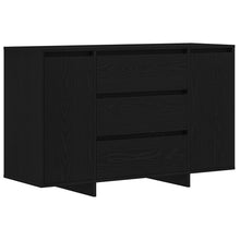 Sideboard Zwart Eiken Massief Eikenhout Zwart Eiken Sideboard