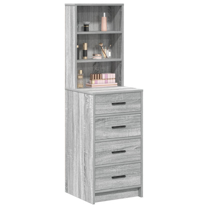 Highboard 40X41X135 Cm Bewerkt Hout Grijs sonoma