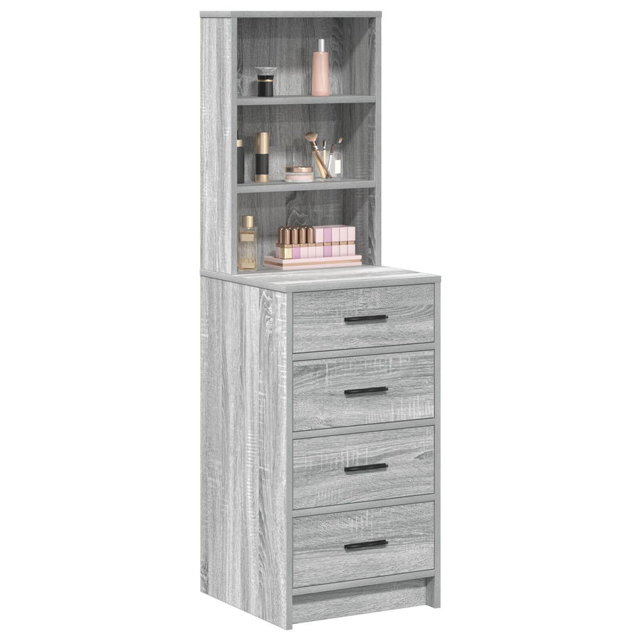 Highboard 40X41X135 Cm Bewerkt Hout Grijs sonoma