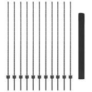 Hekpaal 1.5 x 25 m staal grijs