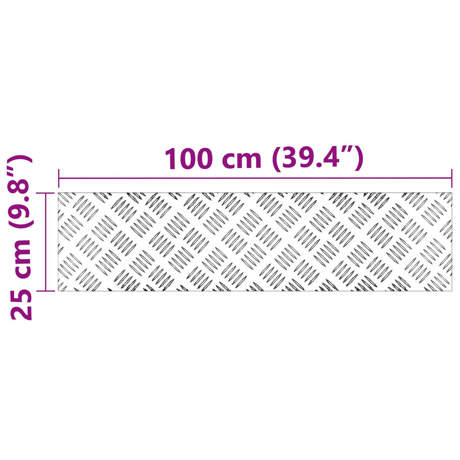 Aluminium Dambord Platen 2 Stuks Antislip 100X25 Cm 100 x 25 x 0.2 cm Rechthoekig
