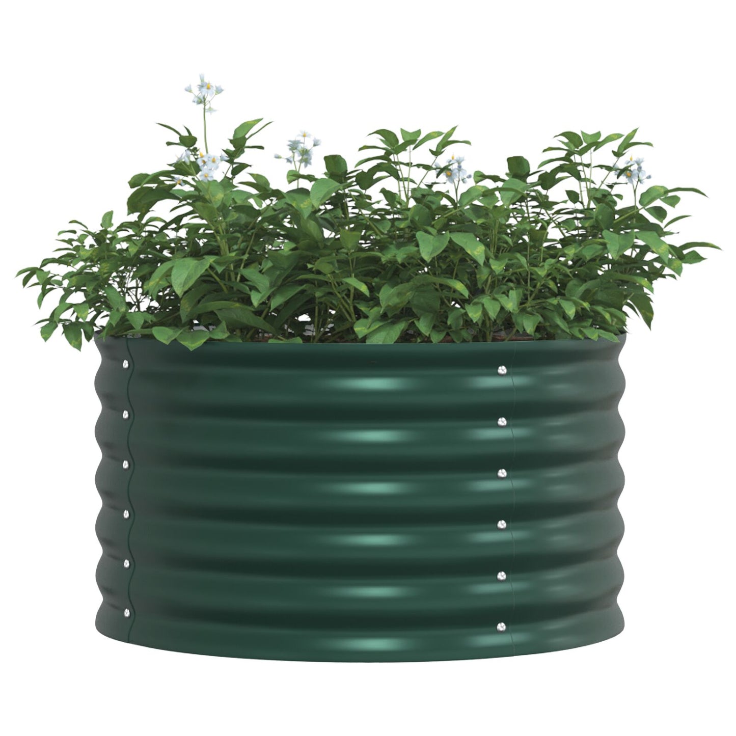 Tuin Verhoogde Bloembak Gegalvaniseerd Staal 80 x 80 x 44 cm Groen