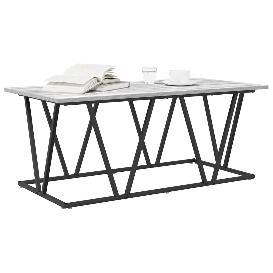 Salontafel 120X60X40 Cm Gemaakt Van Bewerkt Hout En Metaal Grijze sonoma