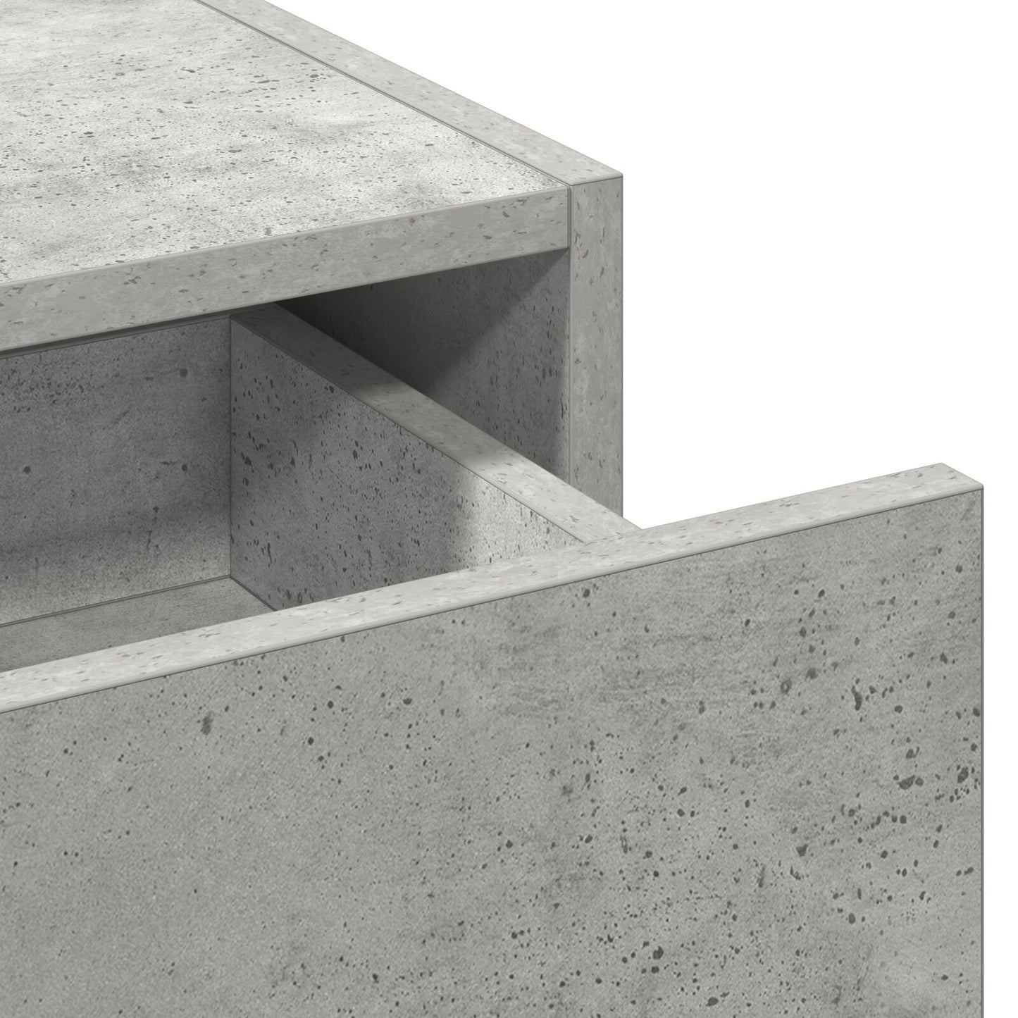Wandkaptafel -Verlichting - 60 x 40 x 70 cm Beton grijs met LED