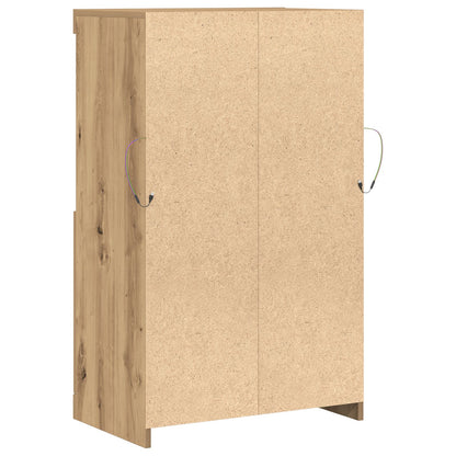 Dressoir Met Led-Verlichting 60X37X100 Cm Artisan eiken